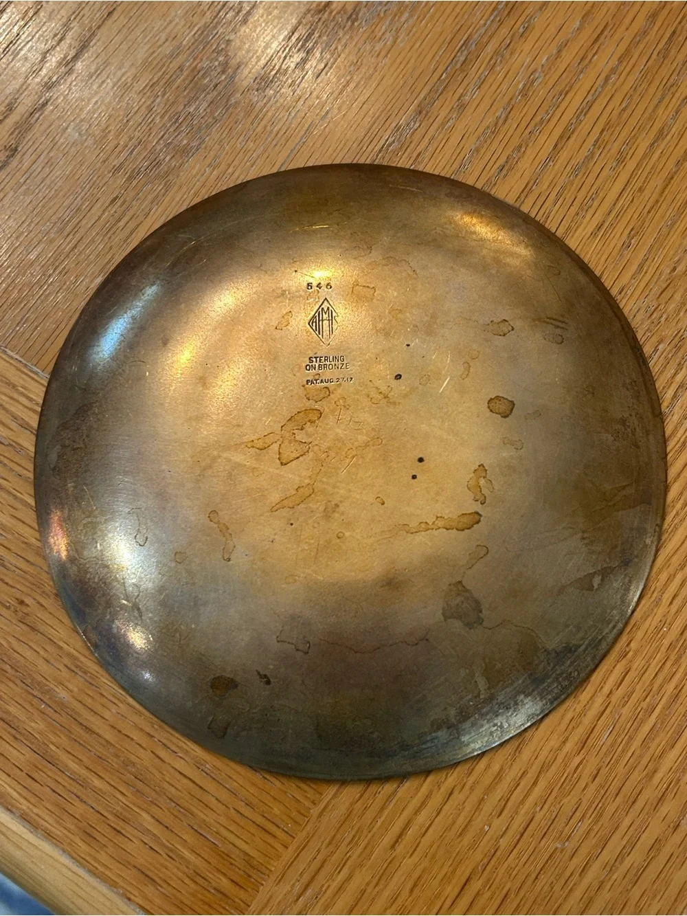 Antique Heintz Art Metal Shop Sterling on Bronze 6